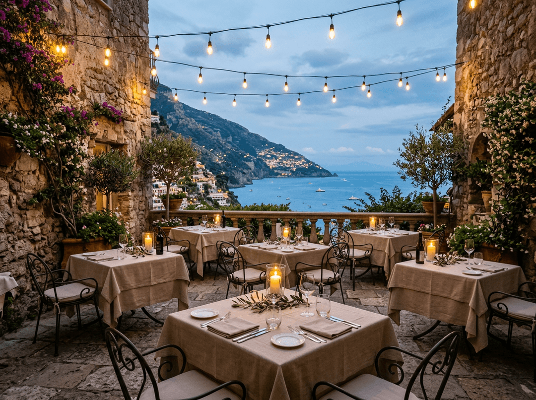 Hotel-Terrasse am Meer